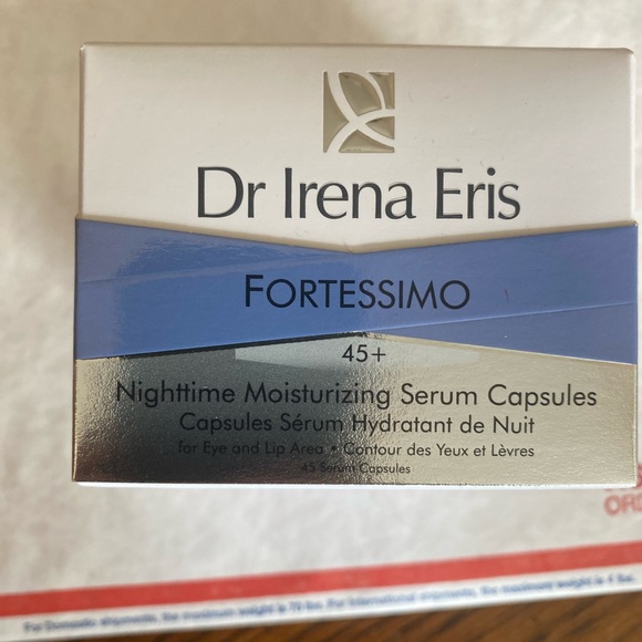 Dr Irena Eris FORTESSIMO 45+ NIGHT TIME MOISTURIZING SERUM CAPSULES NEW - Picture 2 of 8